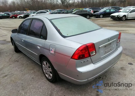 2003 Honda Civic Ex из США, поврежденный, VIN 2HGES26703H614788